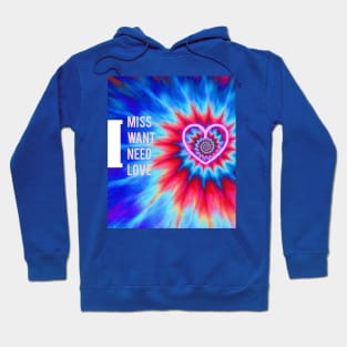 tie dyeing Love Hoodie